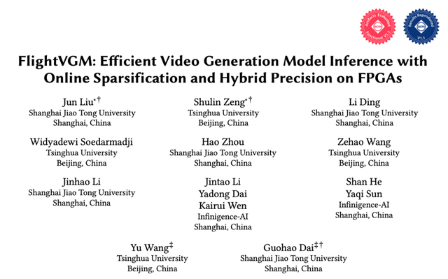 中國團(tuán)隊(duì)首次奪魁！無問芯穹FlightVGM獲FPGA'25最佳論文